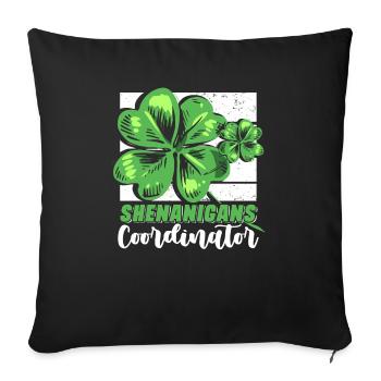 Coordonnatrice de Shenanigan’s de Merry St. Patrick’s - Housse de coussin décorative 45 x 45 cm - noir - Devant