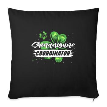 Coordonnatrice de Shenanigan’s de Merry St. Patrick’s - Housse de coussin décorative 45 x 45 cm - noir - Devant