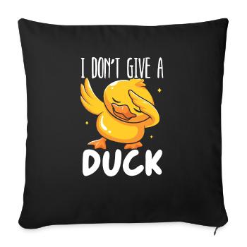 Je ne donne pas à un canard chuchotant Canard Canard Oiseau Canard - Housse de coussin décorative 45 x 45 cm - noir - Devant