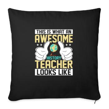Un professeur d’histoire génial ressemble au professeur Educa - Housse de coussin décorative 45 x 45 cm - noir - Devant