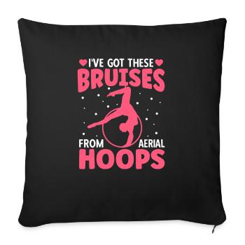 I've Got These Bruises Form Aerial Hoops - Sofa pillowcase 17,3'' x 17,3'' (45 x 45 cm) - black - Front