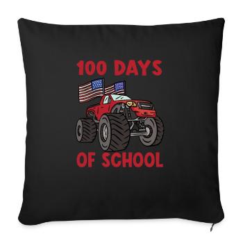 100 jours de Kindergarten Monster Truck - Housse de coussin décorative 45 x 45 cm - noir - Devant