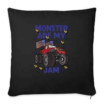 100 jours de Kindergarten Monster Truck - Housse de coussin décorative 45 x 45 cm - noir - Devant