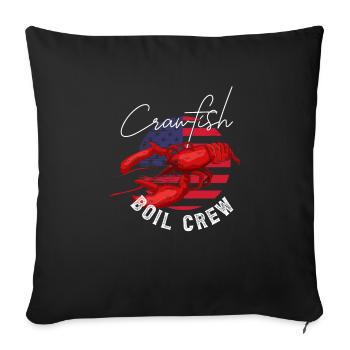 USA Flag America Flag Crawfish Shirt - Sofa pillowcase 17,3'' x 17,3'' (45 x 45 cm) - black - Front