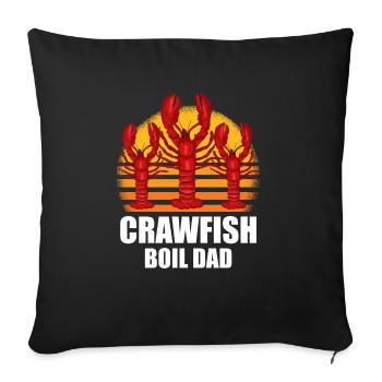 Vintage Retro Crawfish Boil Dad Father’s Day Daddy - Housse de coussin décorative 45 x 45 cm - noir - Devant