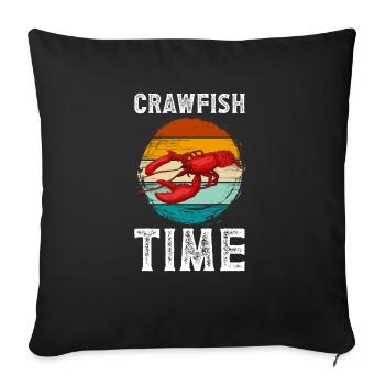 Chemise vintage Retro Crawfish Time - Housse de coussin décorative 45 x 45 cm - noir - Devant