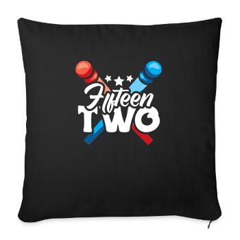 Quinze deux chemises de cribbage cadeau - Housse de coussin décorative 45 x 45 cm - noir - Devant