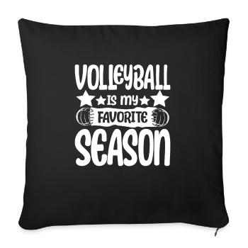 Volleyball Is My Favorite Season Volleyball Girls - Sofa pillowcase 17,3'' x 17,3'' (45 x 45 cm) - black - Front