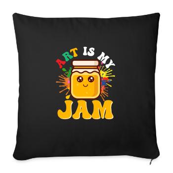 Art Is My Jam Education Art Teacher - Sofakissenbezug 45 x 45 cm - Schwarz - Vorne