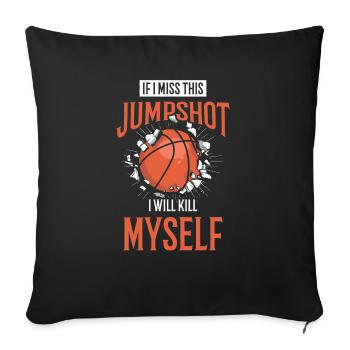 If I miss this jumpsuit I'll bring - Sofa pillowcase 17,3'' x 17,3'' (45 x 45 cm) - black - Front