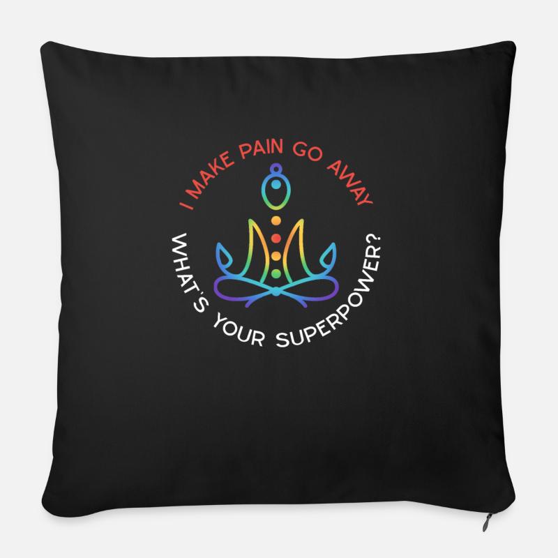 Reiki - Sofa pillowcase 17,3'' x 17,3'' (45 x 45 cm) - black