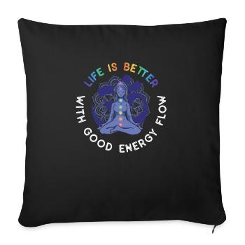 Reiki Practitioner Und Reiki - Sofa pillowcase 17,3'' x 17,3'' (45 x 45 cm) - black - Front