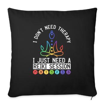 Ganzheitlicher Reiki Und Chakra - Sofa pillowcase 17,3'' x 17,3'' (45 x 45 cm) - black - Front