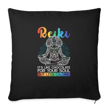 Reiki Praktiker Und Energie - Sofa pillowcase 17,3'' x 17,3'' (45 x 45 cm) - black - Front
