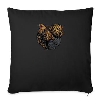 Brahma Chicken I Chicken Poultry Motif for - Sofa pillowcase 17,3'' x 17,3'' (45 x 45 cm) - black - Front