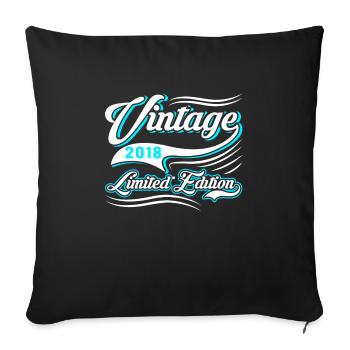 Limited Edition 2018 Vintage - Sofakissenbezug 45 x 45 cm - Schwarz - Vorne