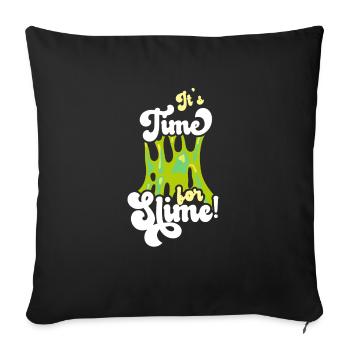 Mucus Puddle Cool Mignon Adorable pour Slime Maker - Housse de coussin décorative 45 x 45 cm - noir - Devant