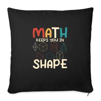 Les mathématiques vous gardent en forme Formation des professeurs de mathématiques - Housse de coussin décorative 45 x 45 cm - noir - Devant