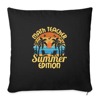 Math Teacher Educational Education School - Sofa pillowcase 17,3'' x 17,3'' (45 x 45 cm) - black - Front