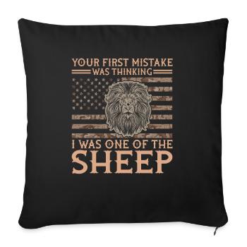 Sarcastic quote that spoke and people - Sofa pillowcase 17,3'' x 17,3'' (45 x 45 cm) - black - Front