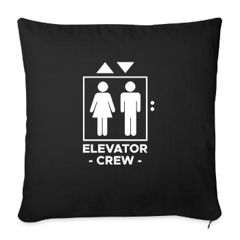 Elevator Crew Shirt Geschenk - Sofakissenbezug 45 x 45 cm - Schwarz - Vorne