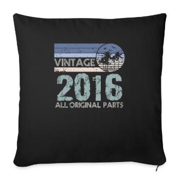 Limited Edition 2016 Vintage - Sofakissenbezug 45 x 45 cm - Schwarz - Vorne