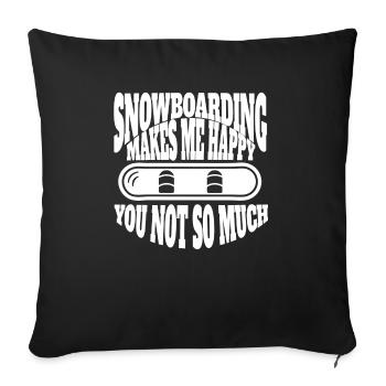 Snowboard Geschenk Snowboardsport Snowboardfahrer - Sofakissenbezug 45 x 45 cm - Schwarz - Vorne