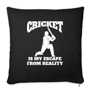 Cricket team Cricket team - Sofa pillowcase 17,3'' x 17,3'' (45 x 45 cm) - black - Front