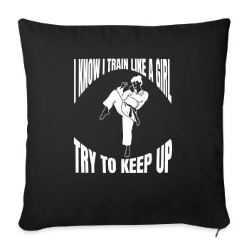 Hapkido Judo Aikido Kampfkunst Karate Kampfsport - Sofakissenbezug 45 x 45 cm - Schwarz - Vorne