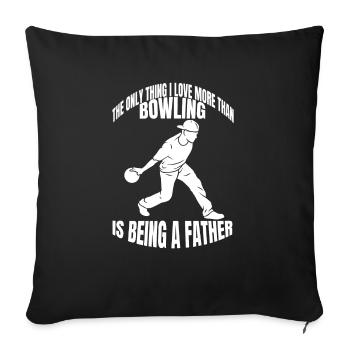 Bowling Kegelverein Vater Kegeln Bowlingverein - Sofa pillowcase 17,3'' x 17,3'' (45 x 45 cm) - black - Front