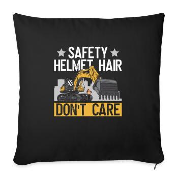 Baggerfahrer Baggern Bagger - Sofakissenbezug 45 x 45 cm - Schwarz - Vorne