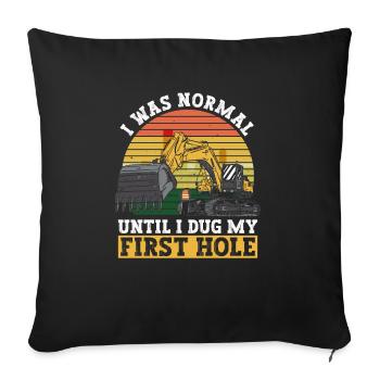 Bagger Baggerfahrer - Housse de coussin décorative 45 x 45 cm - noir - Devant