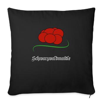 Schwarzwälder Bollenhut Schwarzwaldmädel - Sofa pillowcase 17,3'' x 17,3'' (45 x 45 cm) - black - Front