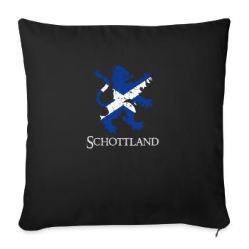 Scotland Scottish flag Coat of arms motif - Sofa pillowcase 17,3'' x 17,3'' (45 x 45 cm) - black - Front