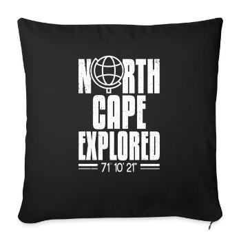 North Cape team tour design - Sofa pillowcase 17,3'' x 17,3'' (45 x 45 cm) - black - Front