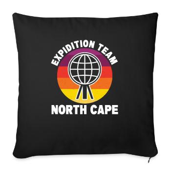 North Cape team tour design - Sofa pillowcase 17,3'' x 17,3'' (45 x 45 cm) - black - Front