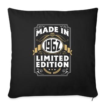 1962 Birthday Party Old Year of Construction - Sofa pillowcase 17,3'' x 17,3'' (45 x 45 cm) - black - Front