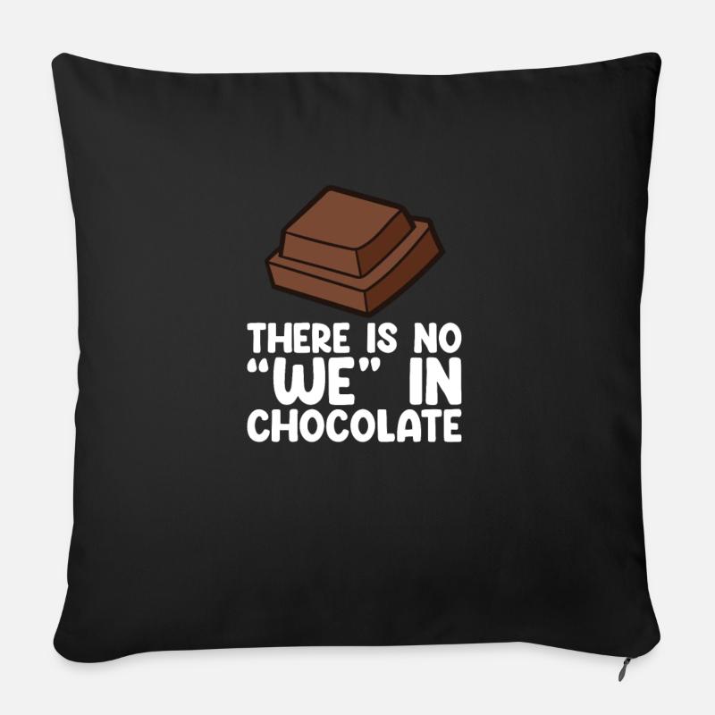 Chocolate Lover Tablettes de chocolat au lait - Housse de coussin décorative 45 x 45 cm - noir