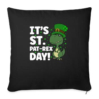 Dinosaur St. Patrick's Day Dino - Sofa pillowcase 17,3'' x 17,3'' (45 x 45 cm) - black - Front