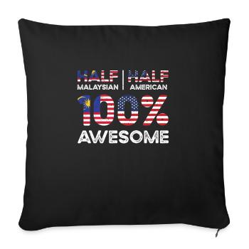 Born Malaysian Malaysia American USA Citizenship - Sofa pillowcase 17,3'' x 17,3'' (45 x 45 cm) - black - Front