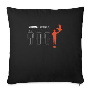 Normal People... Falkner Shirt Gift - Sofa pillowcase 17,3'' x 17,3'' (45 x 45 cm) - black - Front