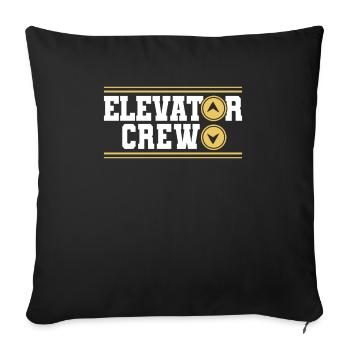 Elevator Crew Shirt Geschenk - Sofakissenbezug 45 x 45 cm - Schwarz - Vorne