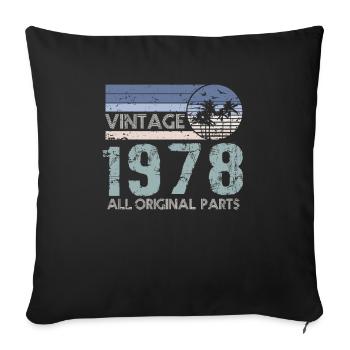 Edition Limitée 1978 Millésime - Housse de coussin décorative 45 x 45 cm - noir - Devant