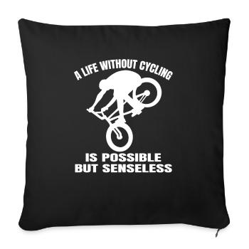 Cycling Cyclists Cyclists Cycling Cyclists - Sofa pillowcase 17,3'' x 17,3'' (45 x 45 cm) - black - Front