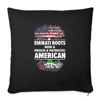 Né émirati Émirats arabes unis - Housse de coussin décorative 45 x 45 cm - noir - Devant