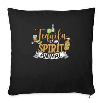 Tequila ist mein Seelentier Cinco De Mayo Mexiko - Sofakissenbezug 45 x 45 cm - Schwarz - Vorne