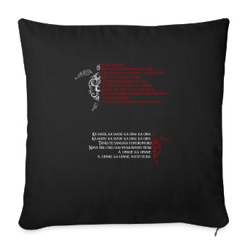 Haka Dance Maori Neuseeland Rugby Tradition Fan - Sofakissenbezug 45 x 45 cm - Schwarz - Vorne