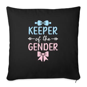 Keeper Of The Gender Pregnancy Gender Reveal - Sofa pillowcase 17,3'' x 17,3'' (45 x 45 cm) - black - Front