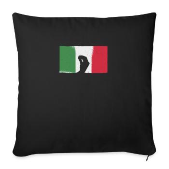 Italienische Handgeste Capisci | Italien Flagge - Sofakissenbezug 45 x 45 cm - Schwarz - Vorne