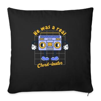 He Was A Real Chord-Inator Funny Retro Music - Sofa pillowcase 17,3'' x 17,3'' (45 x 45 cm) - black - Front